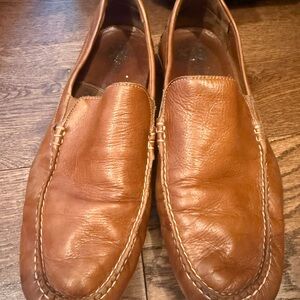 Johnston & Murphy Tan Leather Slip-Ons